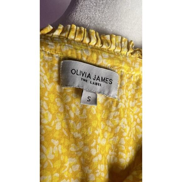 Olivia James The Label Tuckernuck Ro Scatter Golden Long Yellow MIDI Sundress S - Picture 8 of 10